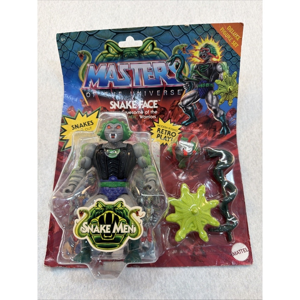 Masters of the Universe Origins Deluxe Collection‎ Snake Face Action Figure New